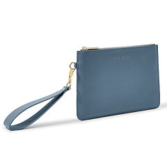 Zana Wristlet Pouch in Light Navy--Lemons and Limes Boutique