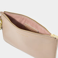Zana Wristlet Pouch in Soft Tan-Lemons and Limes Boutique