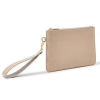 Zana Wristlet Pouch in Soft Tan-Lemons and Limes Boutique