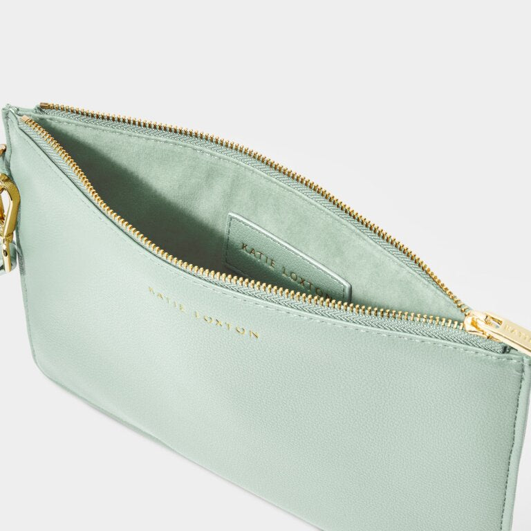 Zana Wristlet Pouch in Sage-Lemons and Limes Boutique