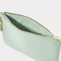 Zana Wristlet Pouch in Sage-Lemons and Limes Boutique