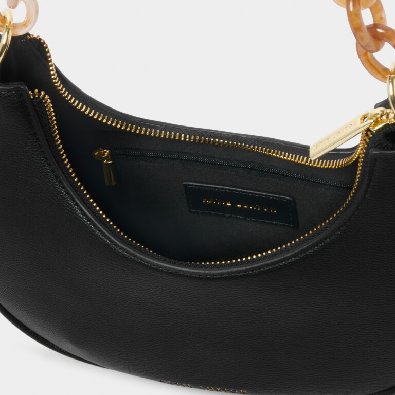 Sasha Small Shoulder Bag in Black-Lemons and Limes Boutique