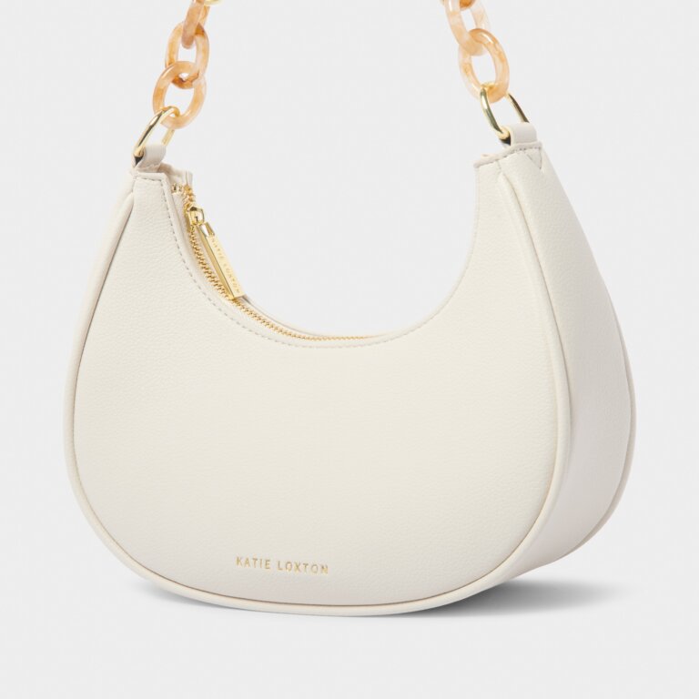Sasha Small Shoulder Bag in Off White-Lemons and Limes Boutique