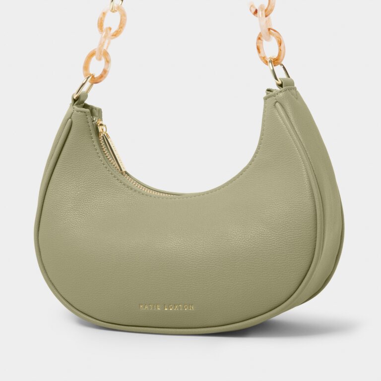 Sasha Small Shoulder Bag in Olive-Lemons and Limes Boutique