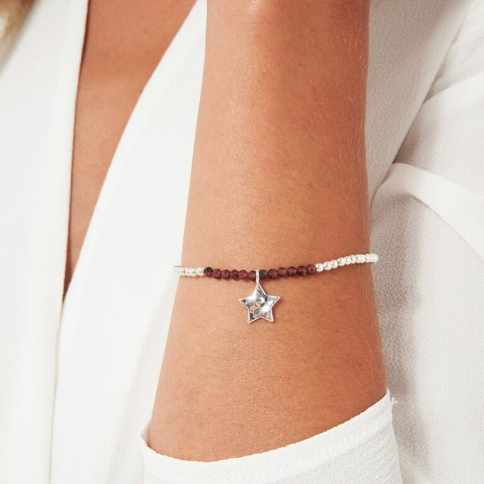 A Little Birthstone Bracelet - January/Garnet-Bracelet-Lemons and Limes Boutique