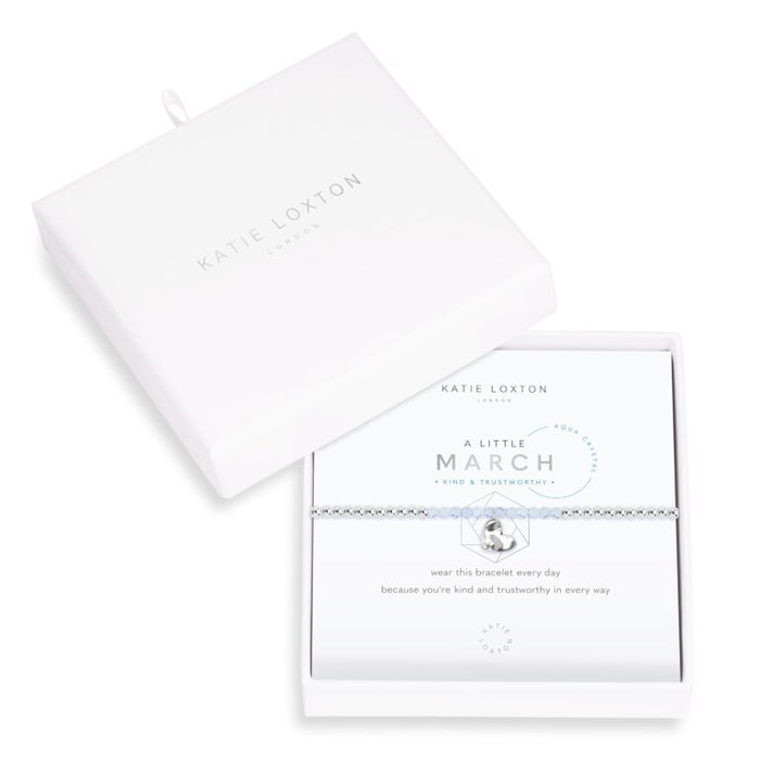 A Little Birthstone Bracelet - March/Aqua Crystal-Bracelet-Lemons and Limes Boutique