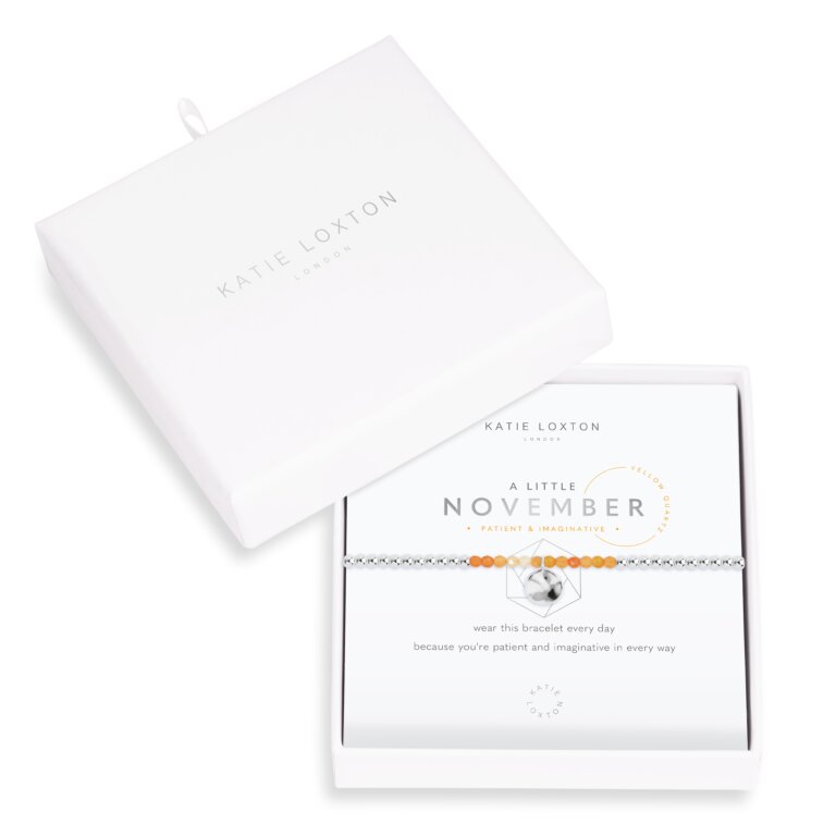 A Little Birthstone Bracelet - November/Yellow Quartz-Bracelet-Lemons and Limes Boutique