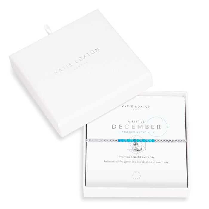 A Little Birthstone Bracelet - December/Turquoise-Bracelet-Lemons and Limes Boutique