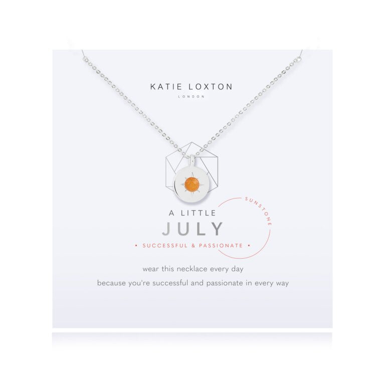 Birthstone 'A Little' Necklace - July Sunstone-Necklace-Lemons and Limes Boutique