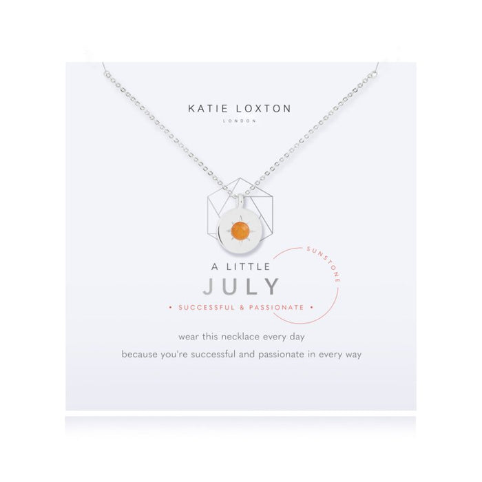 Birthstone 'A Little' Necklace - July Sunstone-Necklace-Lemons and Limes Boutique