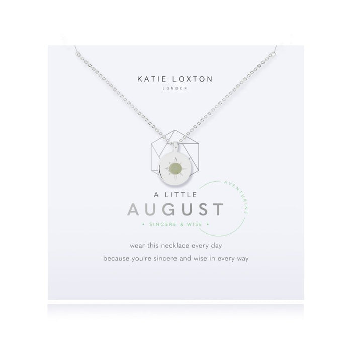 Birthstone 'A Little' Necklace - August Aventurine-Necklace-Lemons and Limes Boutique