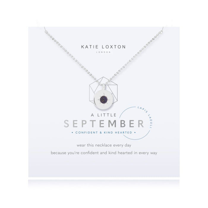 Birthstone 'A Little' Necklace - September Lapis Lazuli-Necklace-Lemons and Limes Boutique