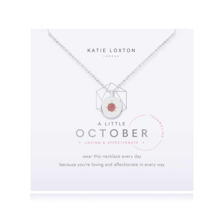 Birthstone 'A Little' Necklace - October Tourmaline-Necklace-Lemons and Limes Boutique