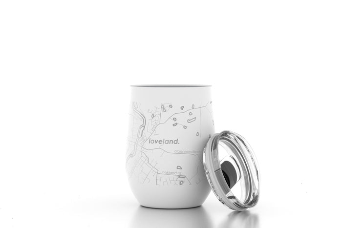 Loveland Map Insulated Wine Tumbler-12 oz. Tumbler-Lemons and Limes Boutique