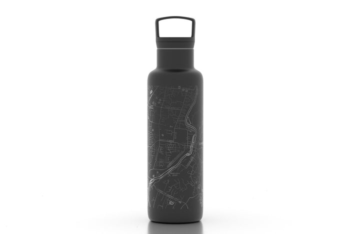 Loveland Map Insulated Hydration Tumbler - Black-20 oz. Bottle-Lemons and Limes Boutique