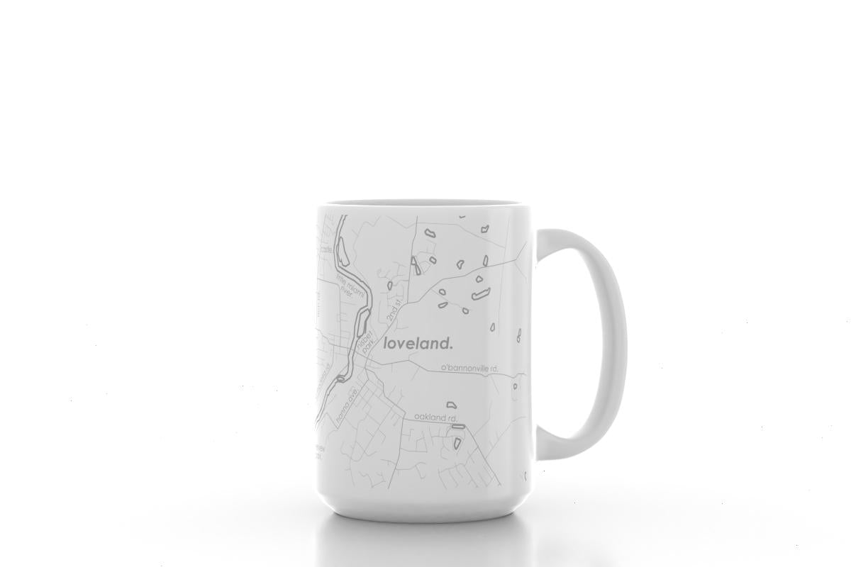 Loveland Map 15 oz Ceramic Mug-15 oz. Mug-Lemons and Limes Boutique