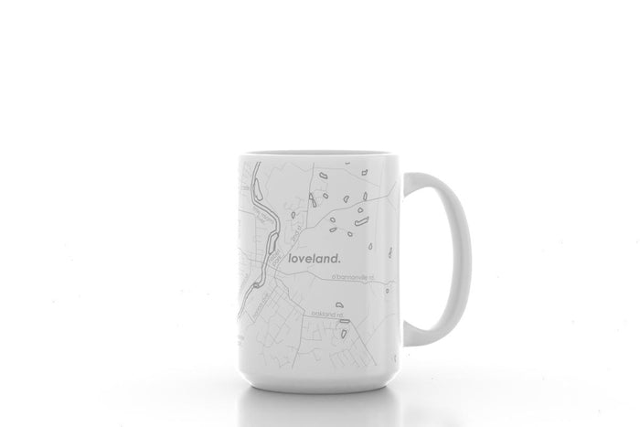 Loveland Map 15 oz Ceramic Mug-15 oz. Mug-Lemons and Limes Boutique