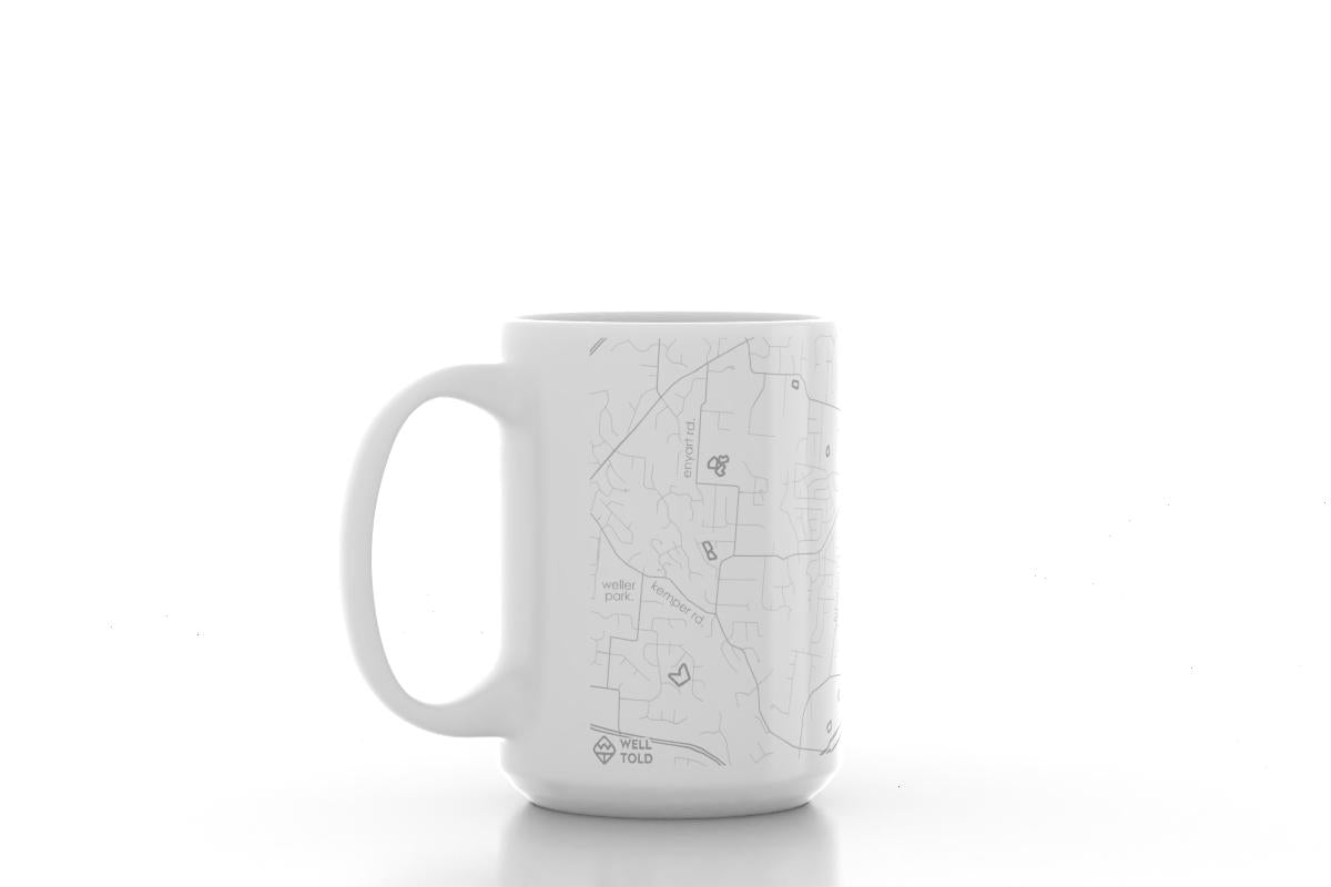 Loveland Map 15 oz Ceramic Mug-15 oz. Mug-Lemons and Limes Boutique