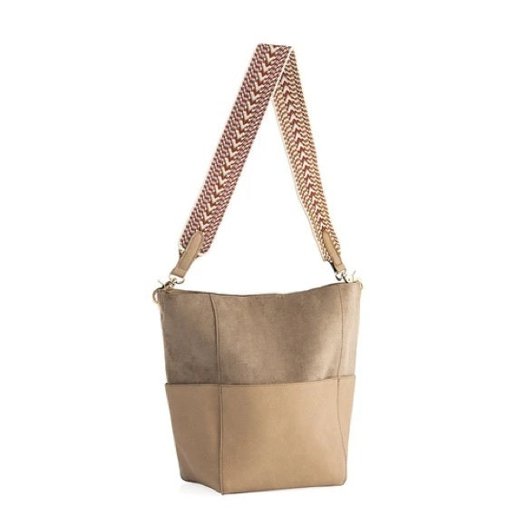 Ellie Bucket Bag in Taupe-Crossbody-Lemons and Limes Boutique