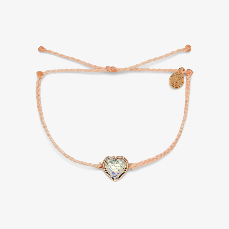 Pura Vida- Mermaid Heart Rose Gold Bracelet in Blush-Bracelets-Lemons and Limes Boutique