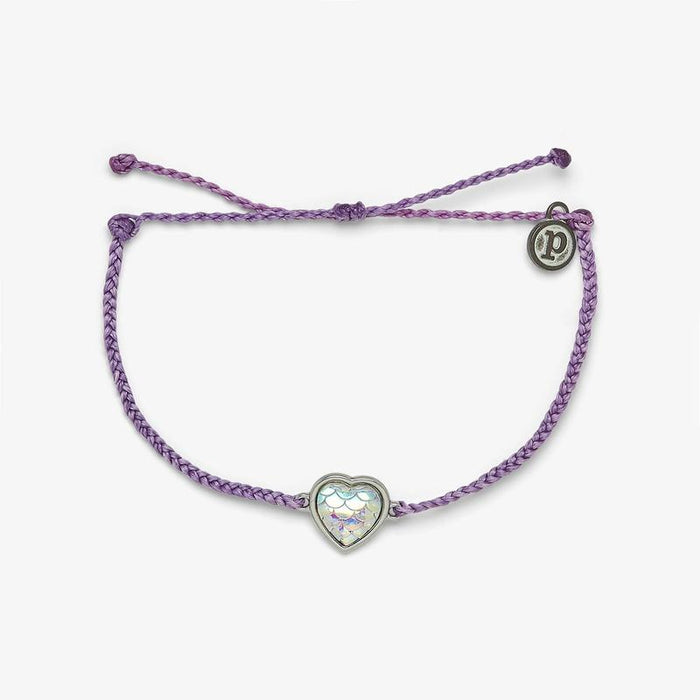 Pura Vida Mermaid Heart Charm Bracelet in Light Purple-Bracelet-Lemons and Limes Boutique