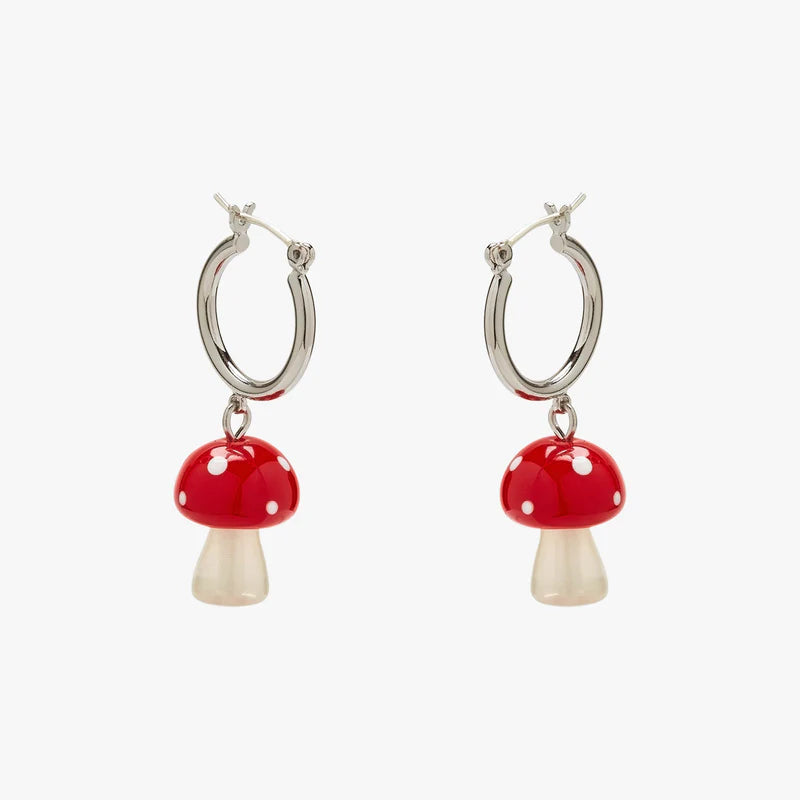 Pura Vida- Mushroom Huggies Earrings-Lemons and Limes Boutique