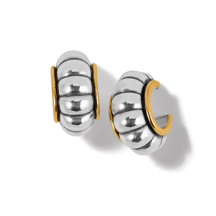 Mystic Moon Scallop Hoop Earrings in Silver/Gold by Brighton-Lemons and Limes Boutique