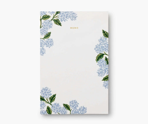 Hydrangea Memo Notepad-Notebooks & Notepads-Lemons and Limes Boutique