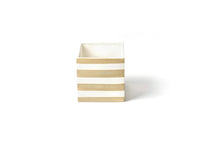 Neutral Stripe Medium Mini Nesting Cube Happy Everything--Lemons and Limes Boutique