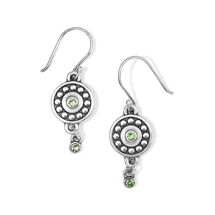 Pebble Dot Medali Peridot French Wire Earrings-Jewelry-Lemons and Limes Boutique