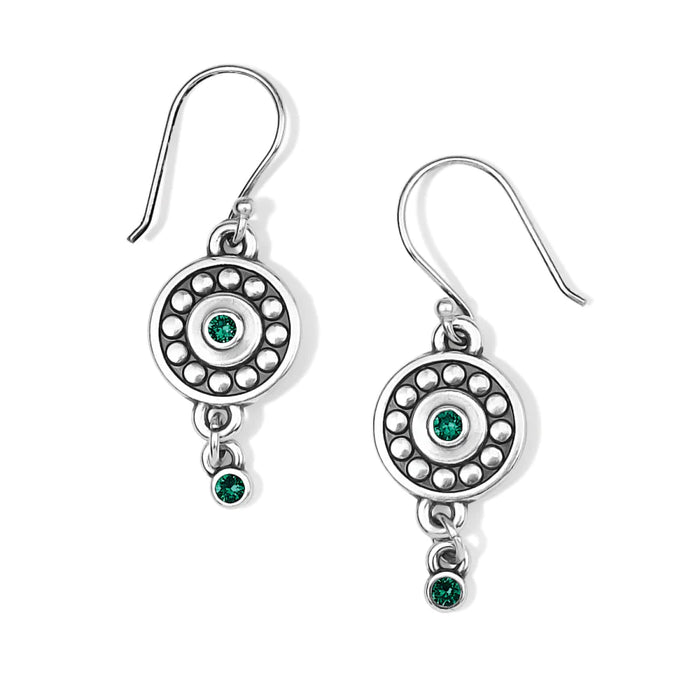 Pebble Dot Medali French Wire Earrings in Emerald by Brighton-Jewelry-Lemons and Limes Boutique
