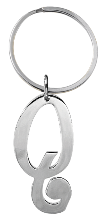 Initial Key Ring - Q--Lemons and Limes Boutique