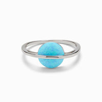 Pura Vida Silver Opal Saturn Ring--Lemons and Limes Boutique