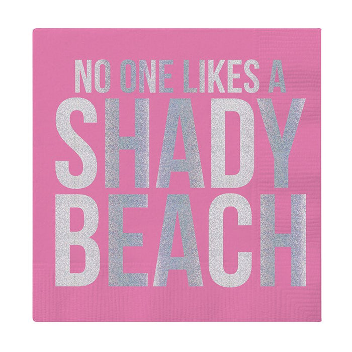 No One Likes A Shady Beach - Beverage Napkins-Napkins-Lemons and Limes Boutique