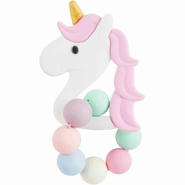 Pink Unicorn Silicone Teether by Mudpie--Lemons and Limes Boutique