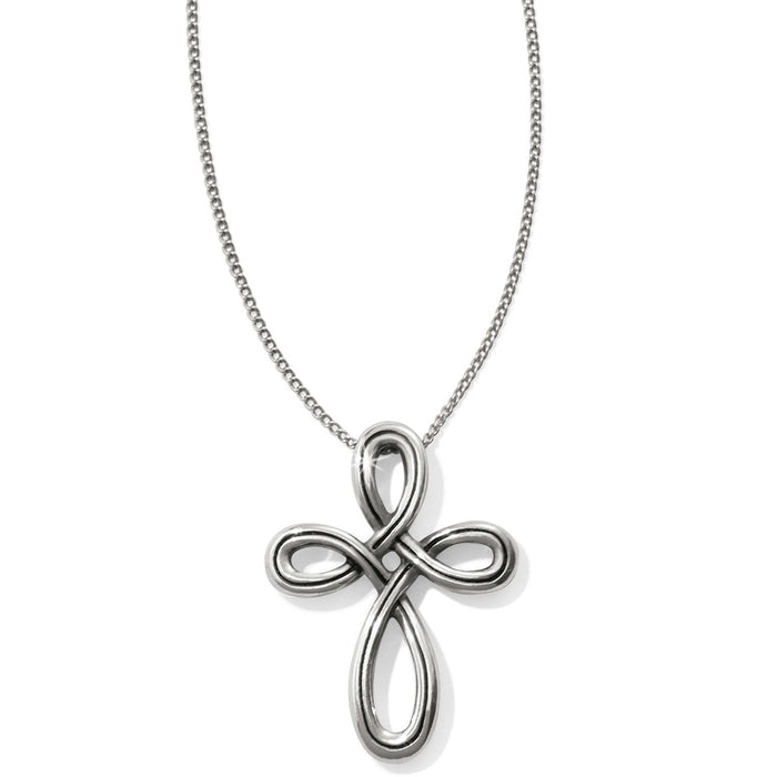 Interlok Petite Cross Necklace by Brighton-Jewelry-Lemons and Limes Boutique