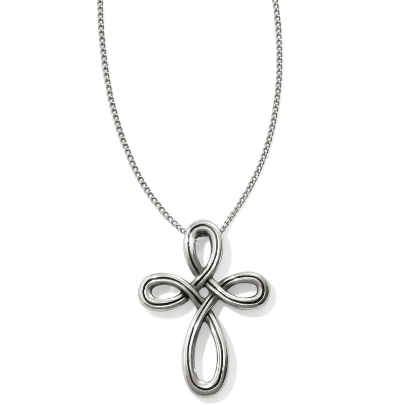 Interlok Petite Cross Necklace by Brighton-Jewelry-Lemons and Limes Boutique