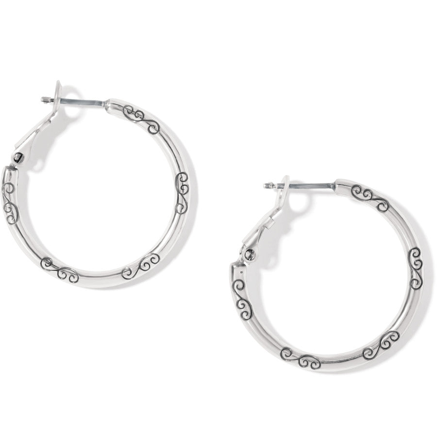 Small Hoop Charm Earrings in Silver by Brighton-Lemons and Limes Boutique