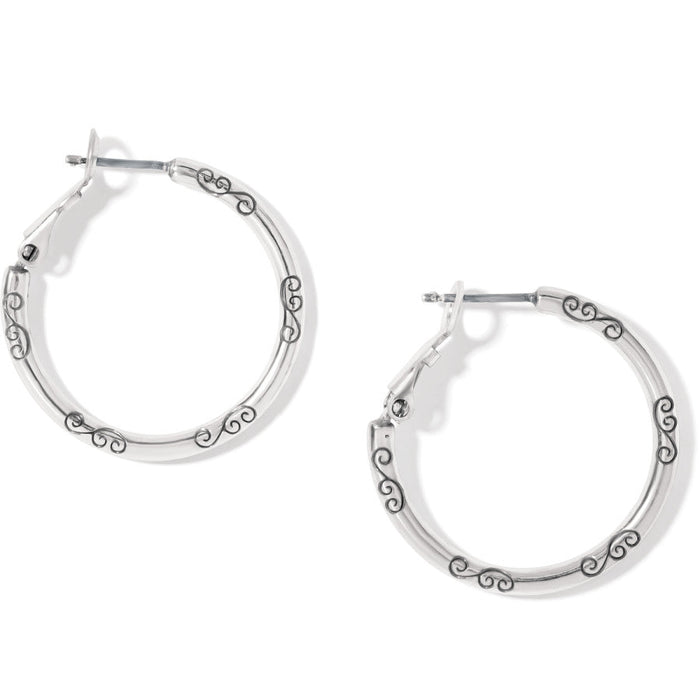 Small Hoop Charm Earrings in Silver by Brighton-Lemons and Limes Boutique