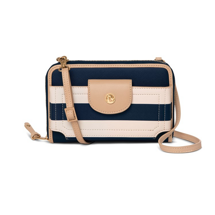 Spartina Multi Phone Crossbody in Navy Stripe-Lemons and Limes Boutique