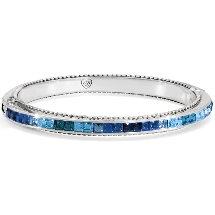 Silver/Blue Spectrum Hinge Bangle-Jewelry-Lemons and Limes Boutique