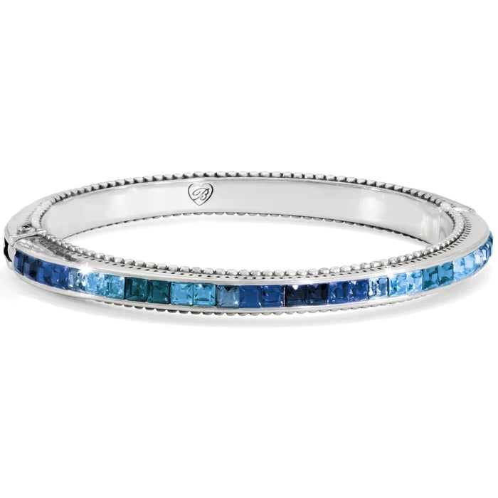 Silver/Blue Spectrum Hinge Bangle by Brighton-Jewelry-Lemons and Limes Boutique