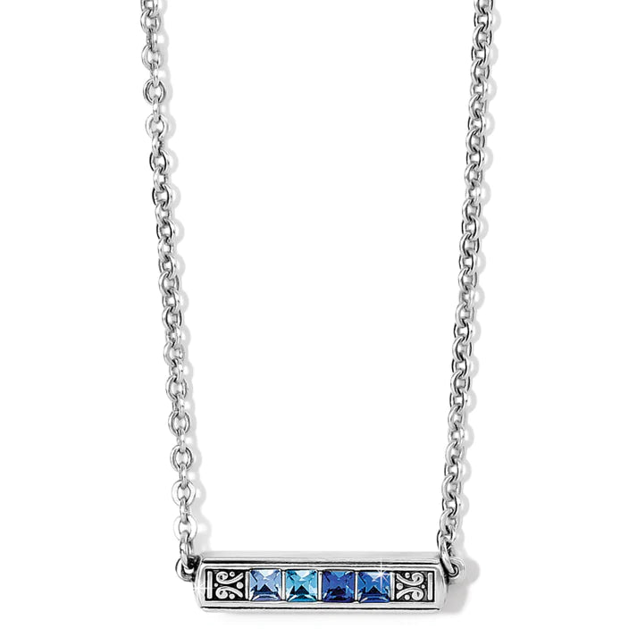 Spectrum Light Blue Bar Necklace-Jewelry-Lemons and Limes Boutique