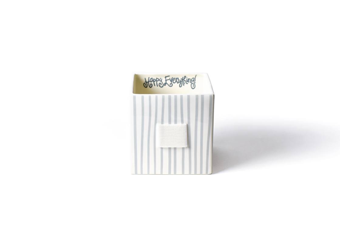 Stone Stripe Medium Mini Nesting Cube by Happy Everything--Lemons and Limes Boutique