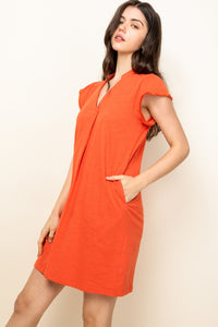 Sutton V-Neck Shirt Dress-Apparel-Lemons and Limes Boutique