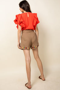 Skylar Layered Ruffle Sleeve Top-Apparel-Lemons and Limes Boutique