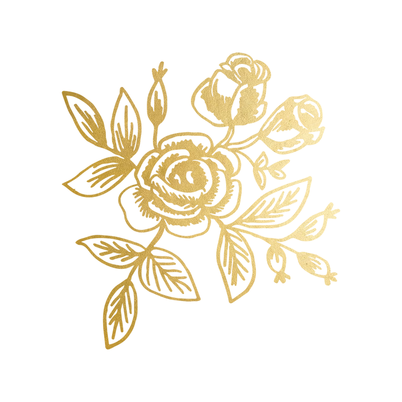 Tattly-Gold Floral Tattoo Pair--Lemons and Limes Boutique