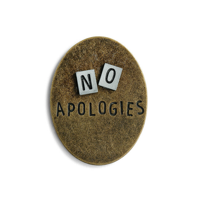 No Apologies Oval Token--Lemons and Limes Boutique