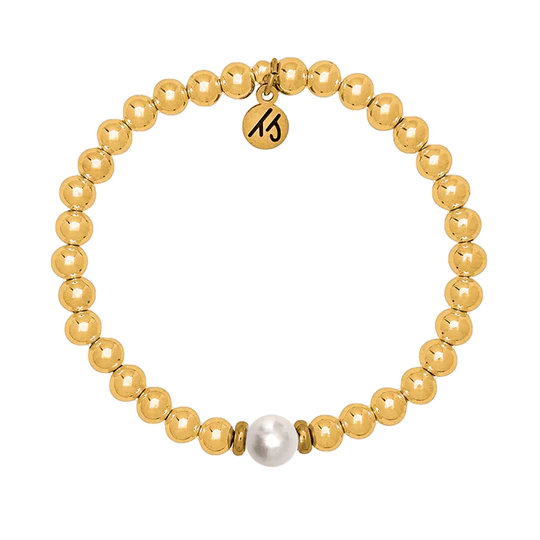 Gold Filled 18kt 6mm-White Pearl-Lemons and Limes Boutique