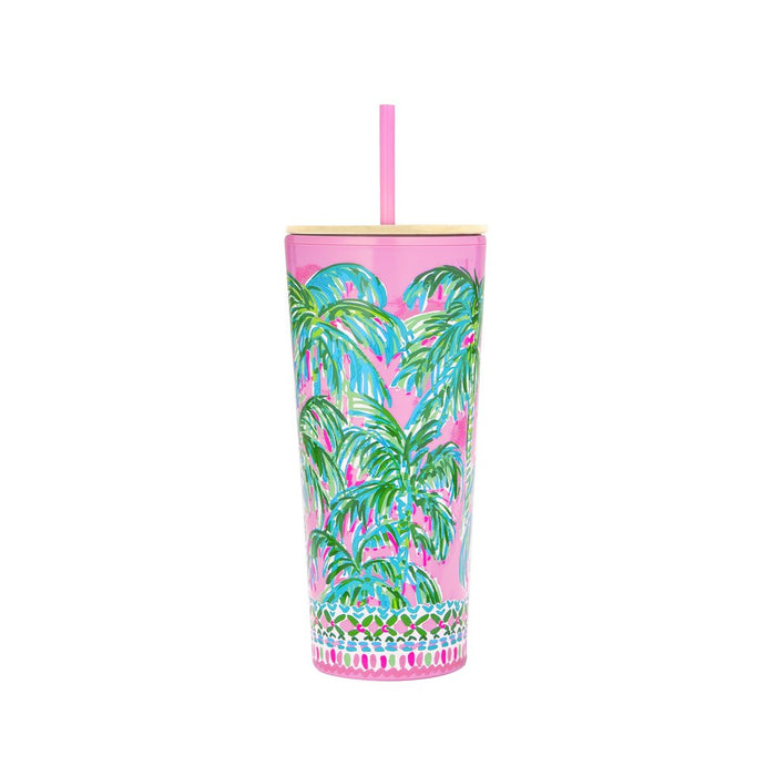 Tumbler with straw in Suite Views by Lilly Pulitzer-24 oz. Tumbler-Lemons and Limes Boutique